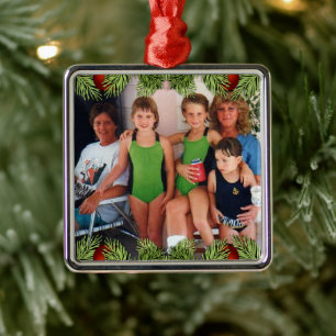 Keepsake Family Photo Christmas Metal Tree Decoration