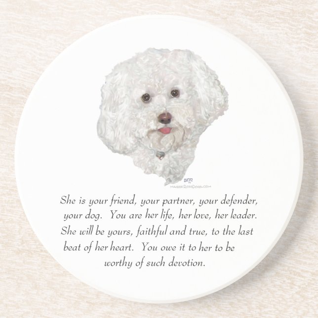 Keepsake, Female Dog Coaster (Front)