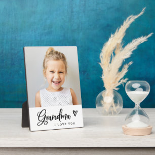 Keepsake for Grandma   Cute Modern Photo Plaque