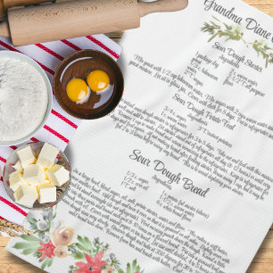 Keepsake Heirloom Long Recipe Christmas Gift Tea Towel
