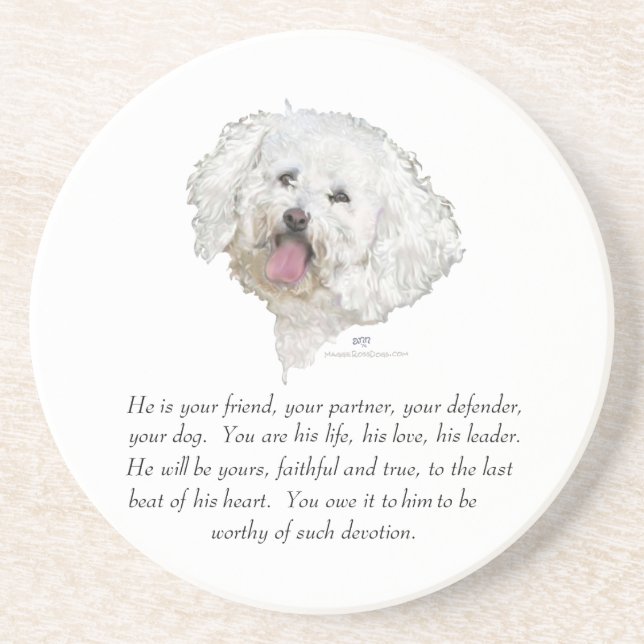 Keepsake, Male Dog Coaster (Front)