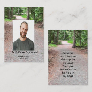 Keepsake Memorial Beautiful Forest Trees Park, Business Card