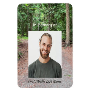 Keepsake Memorial Forest Trail Hike Walk Nature Magnet