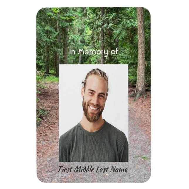 Keepsake Memorial Forest Trail Hike Walk Nature Magnet (Vertical)
