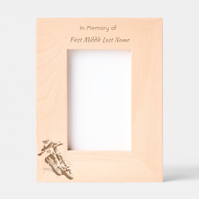 Keepsake Memorial Motocross Motorcycle Racing Etched Frames (Front)