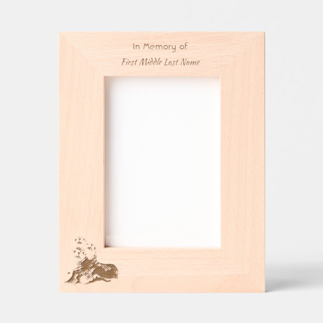Keepsake Memorial Watercolor Seals Animals Etched Frames (Front)