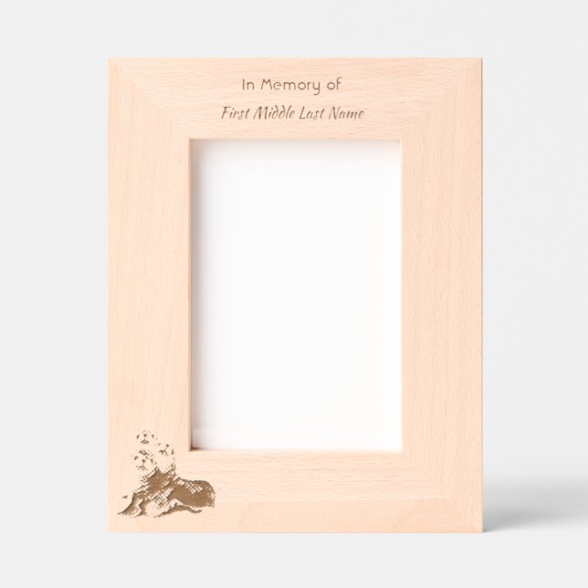 Keepsake Memorial Watercolor Seals Animals Etched Frames (Front)