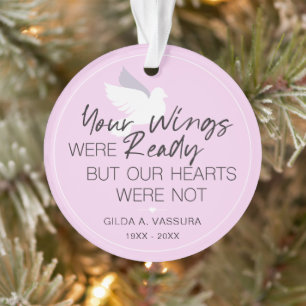 Keepsake Memorial Your Wings Were Ready Photo Ornament
