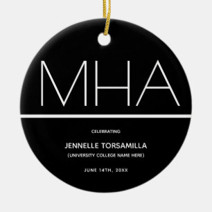 Keepsake MHA degree Graduation Ceramic Tree Decoration