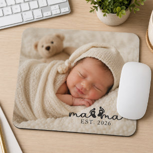 Keepsake New Mum Baby Photo  Mouse Pad