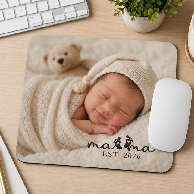 Keepsake New Mum Baby Photo  Mouse Pad (Creator Uploaded)