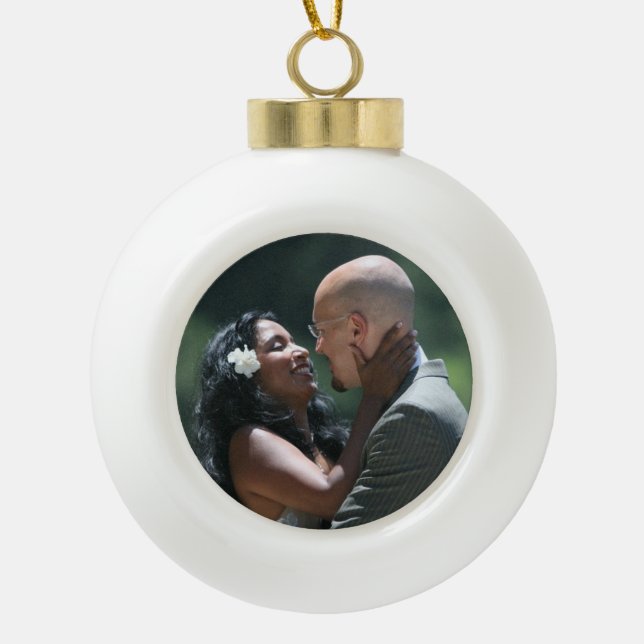 Keepsake personalised digital photo ornament (Front)