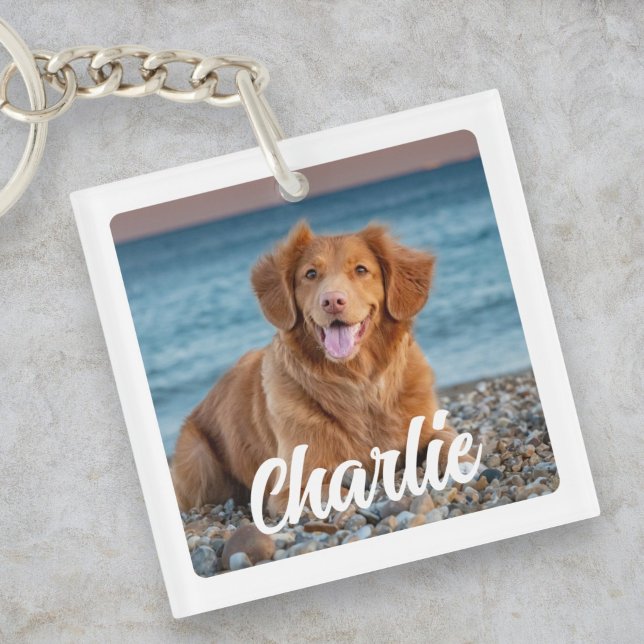 Keepsake Personalised Dog Lover Two Photo Pet Key Ring (Creator Uploaded)