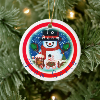 Keepsake Personalized From Santa Ceramic Tree Decoration