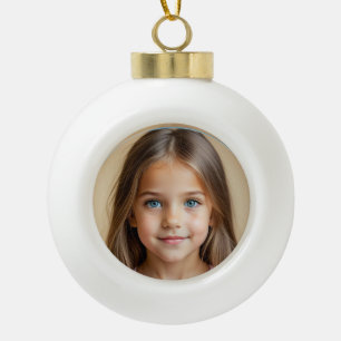 Keepsake PHOTO Christmas personalise Ceramic Ball Christmas Ornament