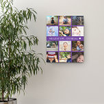 Keepsake Photo Collage Grandma Purple Canvas Print<br><div class="desc">Create a true keepsake of a photo collage of your favourite photos for grandma. 12 photos on a grid with purple divider and "we love you,  grandma" in classic typography. She will love this keepsake of her grandkids.</div>