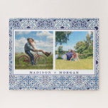 Keepsake Photo puzzle with portuguese tiles<br><div class="desc">Choose your 2 favourite photos and personalise this beautiful puzzle.</div>