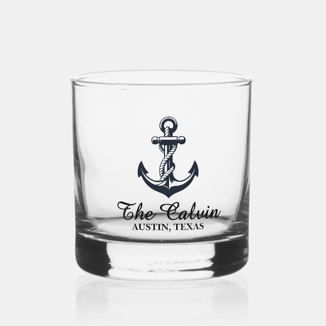 Keepsake Ships Anchor Whiskey Glass (Front)