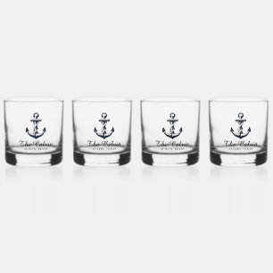 Keepsake Ships Anchor Whiskey Glass