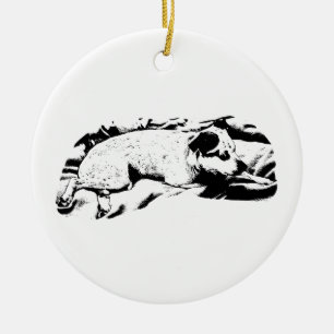 Keepsake Terrier, Resting and Ready Ceramic Tree Decoration