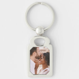 Keepsake Weddings Photo Newlywed Modern Key Ring