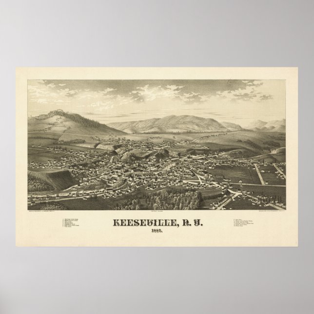 Keeseville NY 1887 Print (Front)