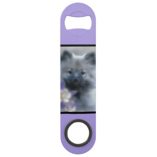 Keeshond and Columbine  - Dog Photograph
