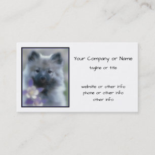Keeshond and Columbine - Dog Photograph Business Card