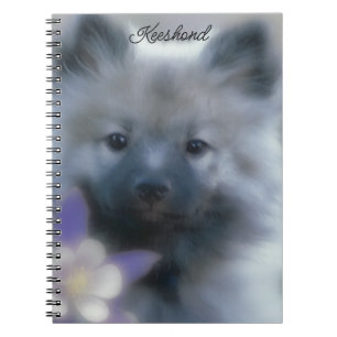 Keeshond and Columbine - Dog Photograph Notebook