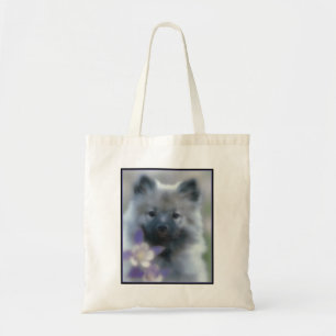 Keeshond and Columbine - Dog Photograph Tote Bag
