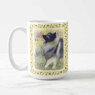 Keeshond Aspen Painting - Cute Original Dog Art Coffee Mug