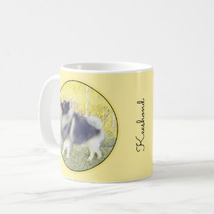 Keeshond Aspen Painting - Cute Original Dog Art Coffee Mug