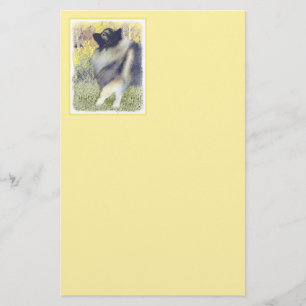 Keeshond Aspen Painting - Cute Original Dog Art Stationery