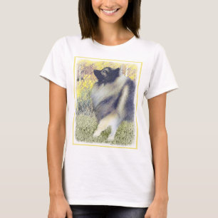 Keeshond Aspen Painting - Cute Original Dog Art T-Shirt