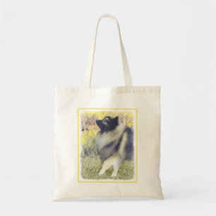 Keeshond Aspen Painting - Cute Original Dog Art Tote Bag