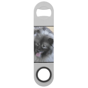 Keeshond Bailey Painting - Cute Original Dog Art