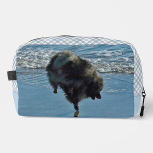 Keeshond Ballet Photograph Cute Original Dog Art Dopp Kit