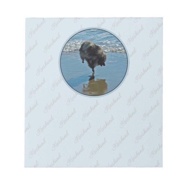 Keeshond Ballet Photograph - Cute Original Dog Art Notepad (Front)