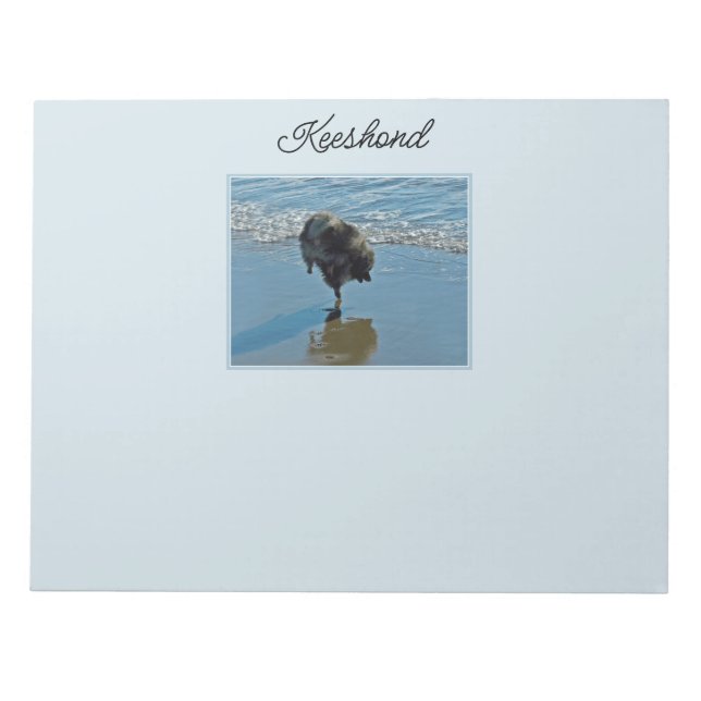 Keeshond Ballet Photograph - Cute Original Dog Art Notepad (Front)