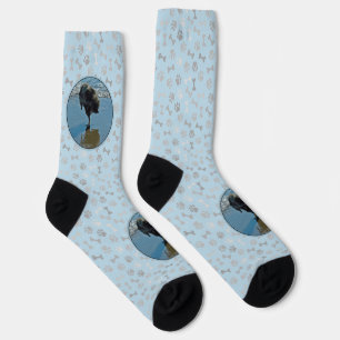 Keeshond Ballet Photograph - Cute Original Dog Art Socks