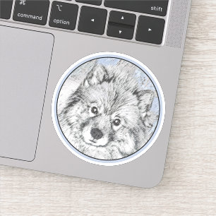 Keeshond Beth Painting - Cute Original Dog Art