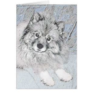 Keeshond Beth Painting - Cute Original Dog Art