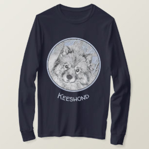 Keeshond Beth Painting - Cute Original Dog Art T-Shirt