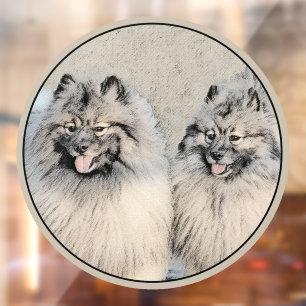 Keeshond Brothers Painting - Original Dog Art