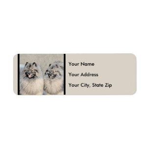 Keeshond Brothers Painting - Original Dog Art