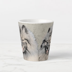 Keeshond Brothers Painting - Original Dog Art Latte Mug