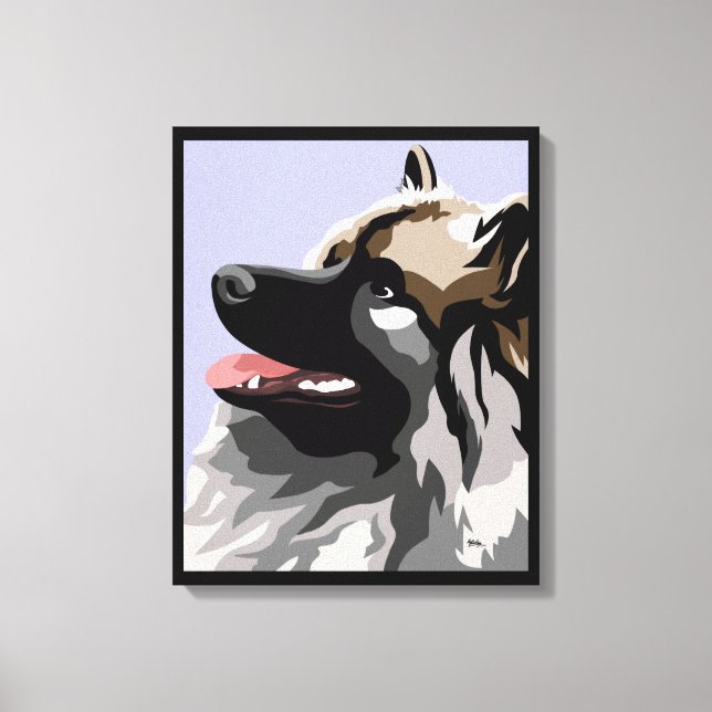 Keeshond Canvas Print (Front)