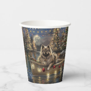 Keeshond Christmas Festive Voyage Paper Cups