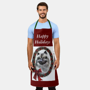 Keeshond Christmas Gifts Apron
