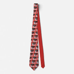 Keeshond Christmas Old Truck Painting Dog Art Tie